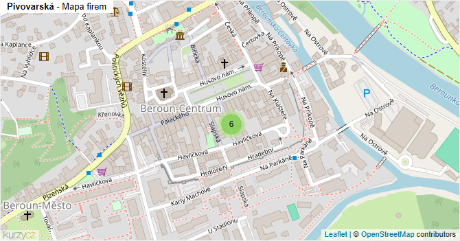Pivovarská - mapa firem