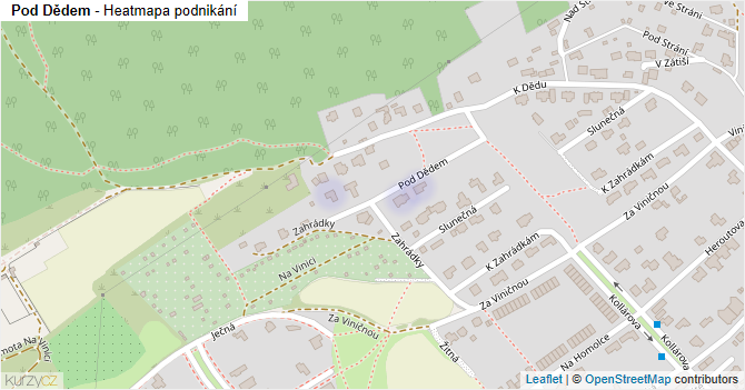 Pod Dědem - mapa podnikání