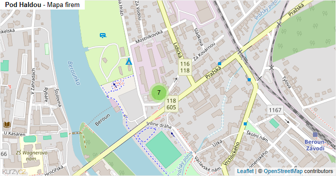 Pod Haldou - mapa firem