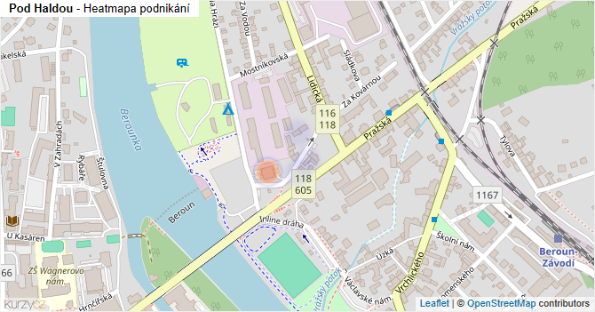 Pod Haldou - mapa podnikání