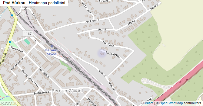 Pod Hůrkou - mapa podnikání