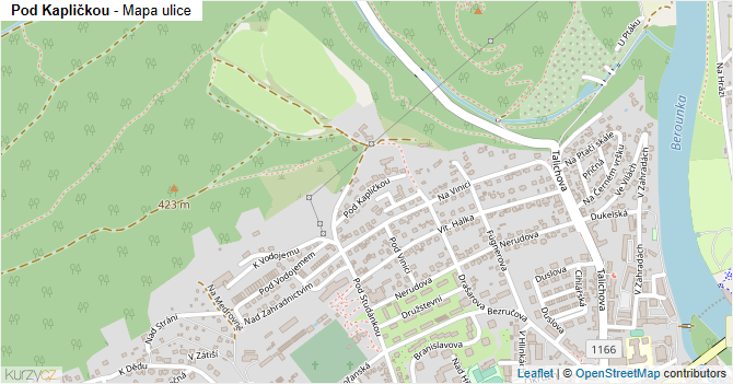 Pod Kapličkou - mapa ulice