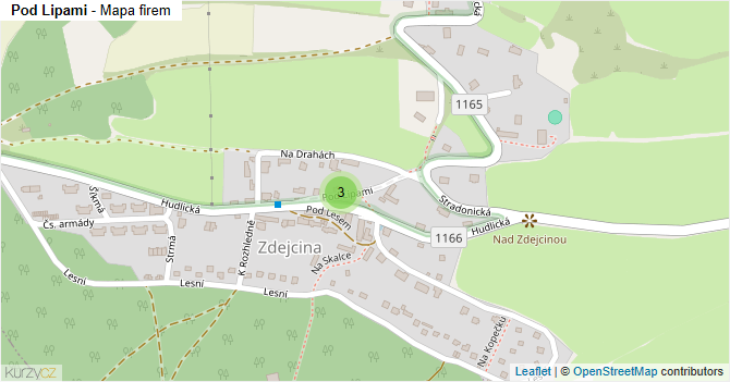 Pod Lipami - mapa firem