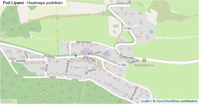 Pod Lipami - mapa podnikání