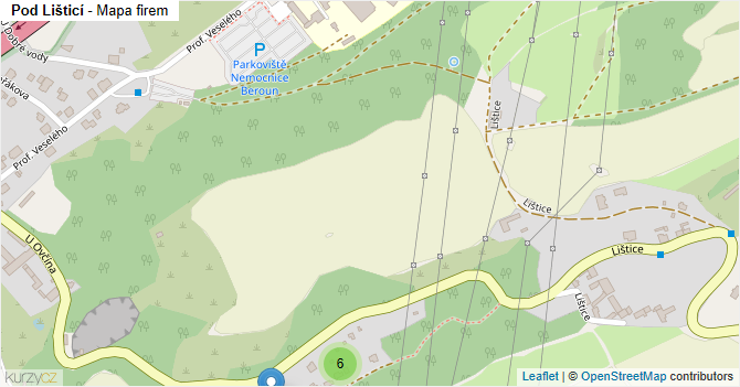 Pod Lišticí - mapa firem