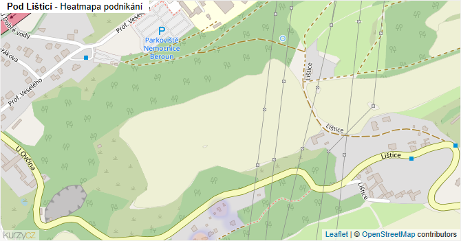 Pod Lišticí - mapa podnikání