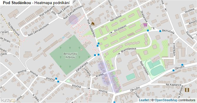 Pod Studánkou - mapa podnikání