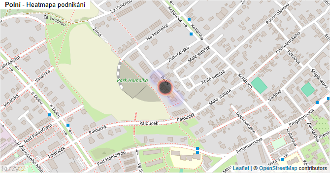Polní - mapa podnikání