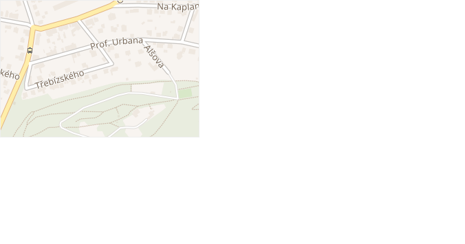 Prof. Urbana v obci Beroun - mapa ulice