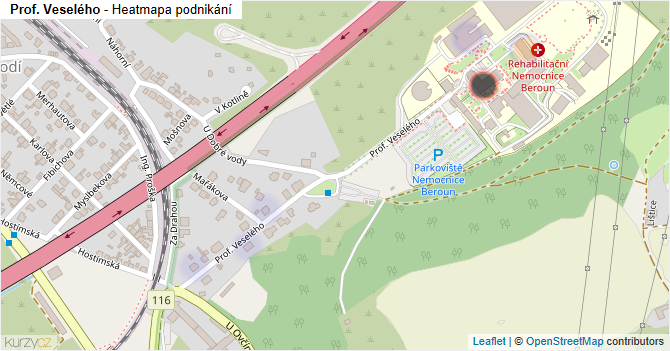 Prof. Veselého - mapa podnikání