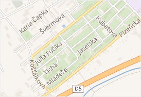 Průběžná v obci Beroun - mapa ulice