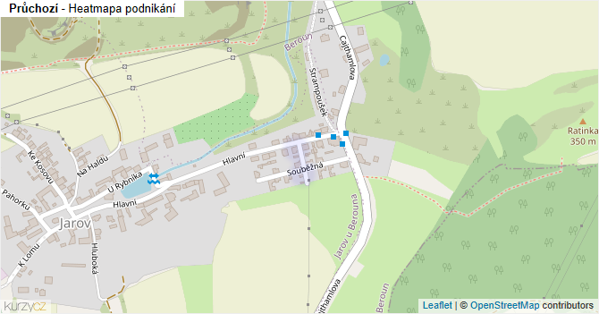 Průchozí - mapa podnikání