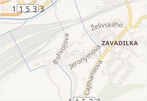 Rokycanova v obci Beroun - mapa ulice