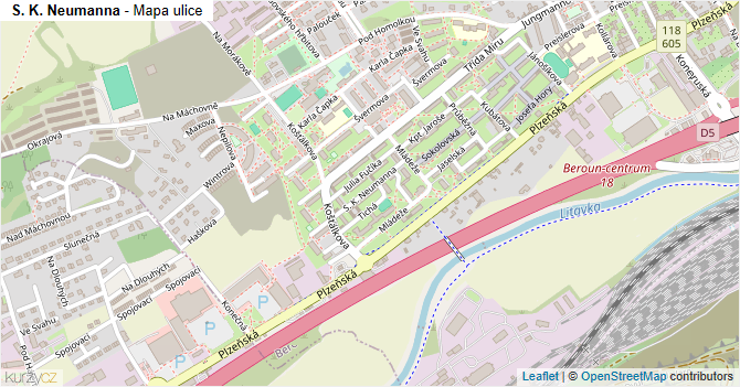 S. K. Neumanna - mapa ulice