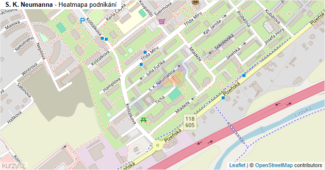 S. K. Neumanna - mapa podnikání