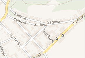 Sadová v obci Beroun - mapa ulice