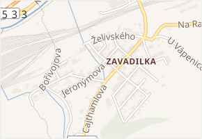 Sladkovského v obci Beroun - mapa ulice