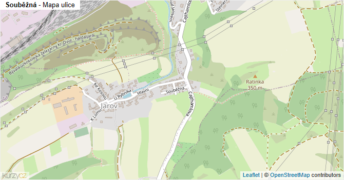 Souběžná - mapa ulice