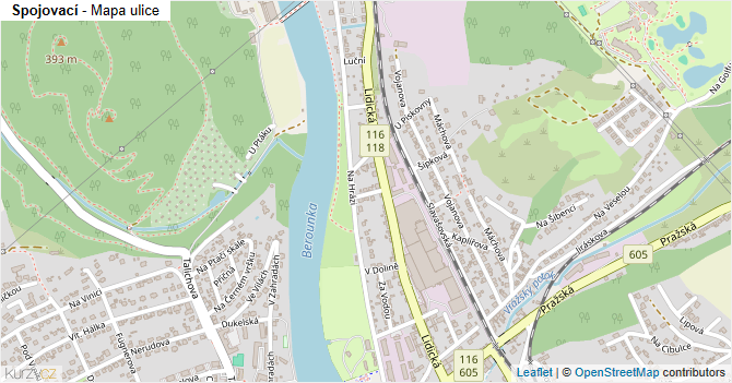 Spojovací - mapa ulice