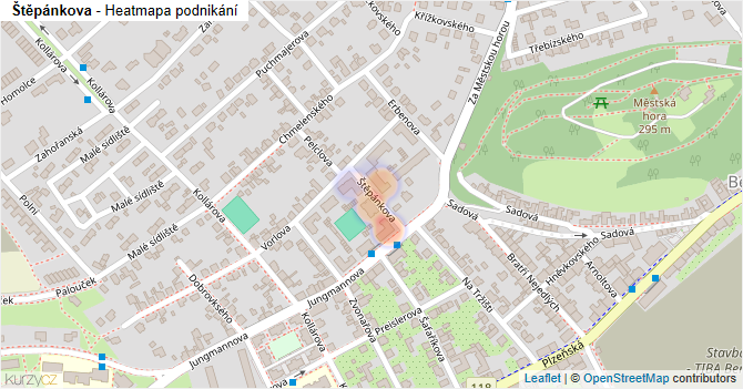 Štěpánkova - mapa podnikání
