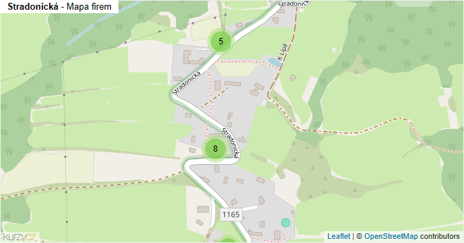 Stradonická - mapa firem