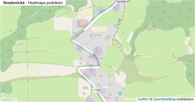 Stradonická - mapa podnikání