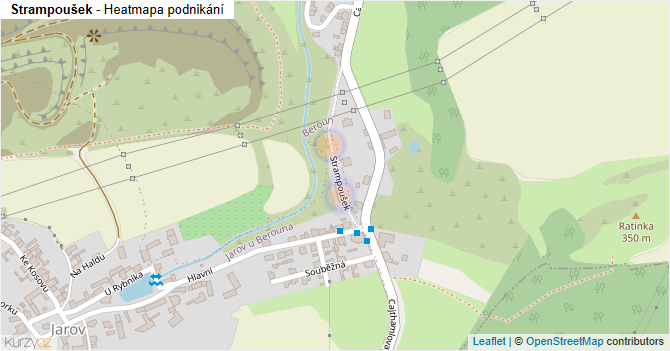 Strampoušek - mapa podnikání
