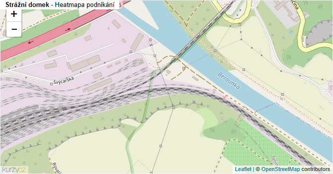 Strážní domek - mapa podnikání