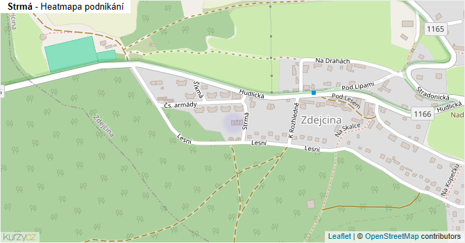 Strmá - mapa podnikání
