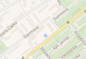 Švermova v obci Beroun - mapa ulice
