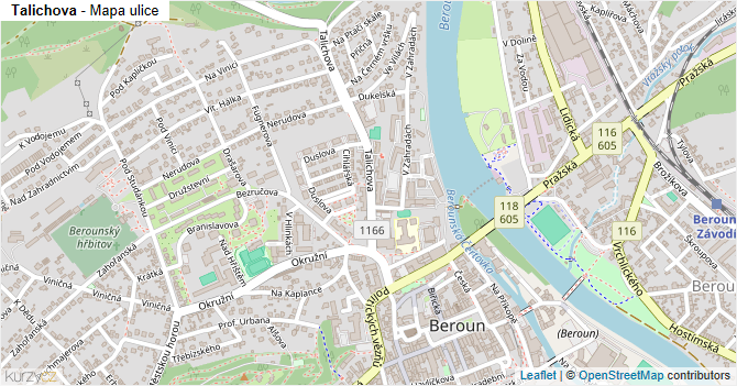 Talichova - mapa ulice