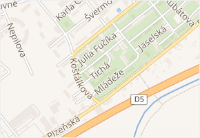 Tichá v obci Beroun - mapa ulice