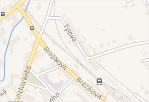 Tylova v obci Beroun - mapa ulice