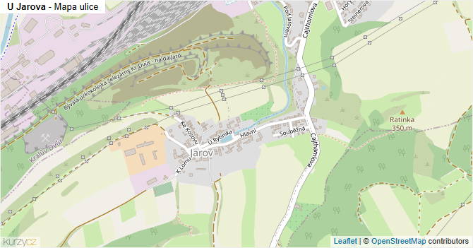 U Jarova - mapa ulice