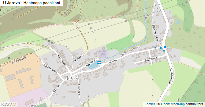 U Jarova - mapa podnikání