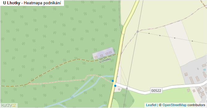 U Lhotky - mapa podnikání