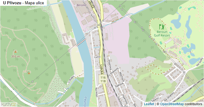 U Přívozu - mapa ulice