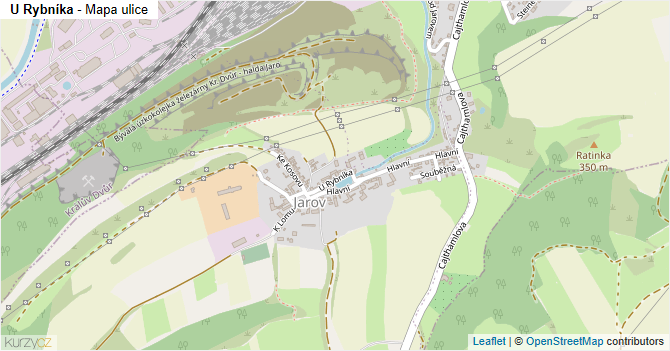 U Rybníka - mapa ulice