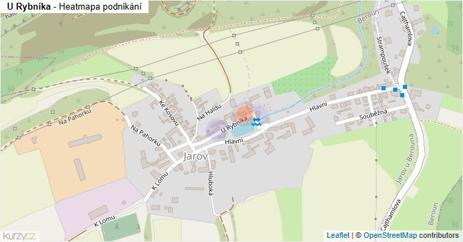 U Rybníka - mapa podnikání