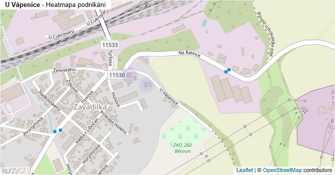 U Vápenice - mapa podnikání