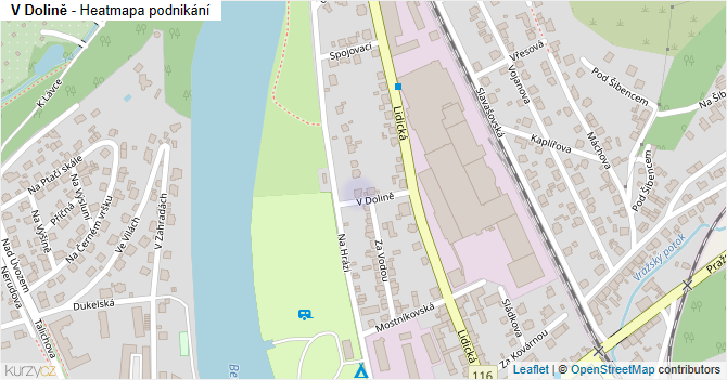 V Dolině - mapa podnikání