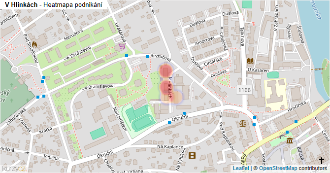 V Hlinkách - mapa podnikání