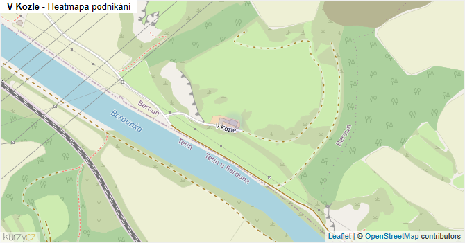 V Kozle - mapa podnikání
