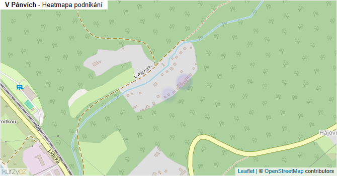 V Pánvích - mapa podnikání