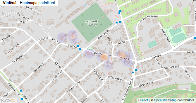 Viničná - mapa podnikání