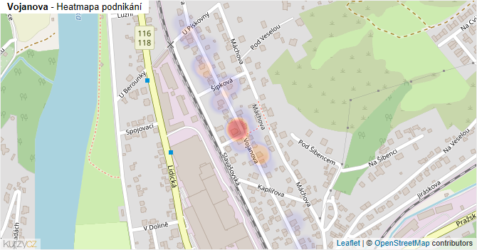 Vojanova - mapa podnikání