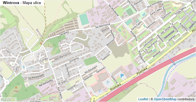 Wintrova - mapa ulice