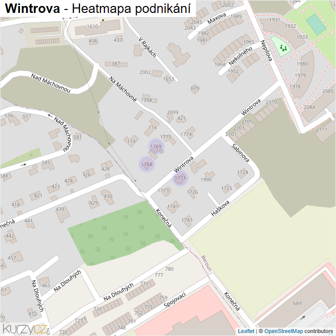 Mapa Wintrova - Firmy v ulici.