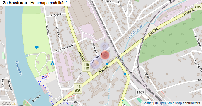 Za Kovárnou - mapa podnikání
