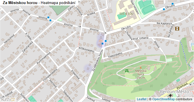 Za Městskou horou - mapa podnikání